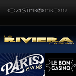 logos lebon + la riviera + casinonoir + paris casino